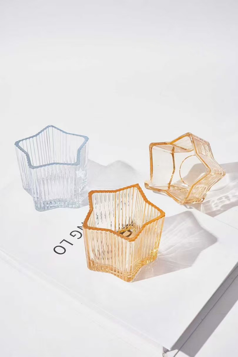 Pemegang lilin kaca berbentuk bintang