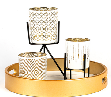 BYF Craft Luxury Pattern Glass Candle Holder: Reshaping Home Rituals with Golden Light and Shadow