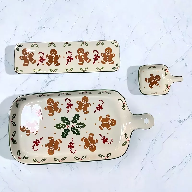 Natal Gingerbread Man Keramik Baking Tray