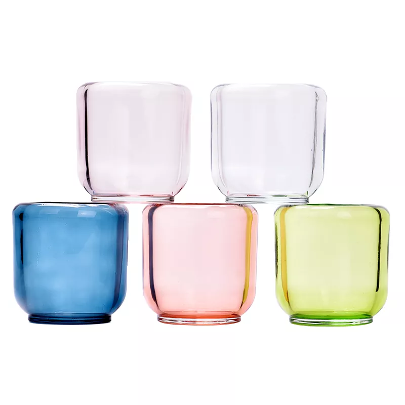 Coloured Glass Candle Holder Coloured Glass Candle Holder