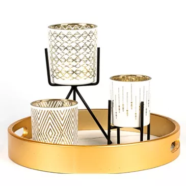 Pemegang lilin cuci mewah kaca